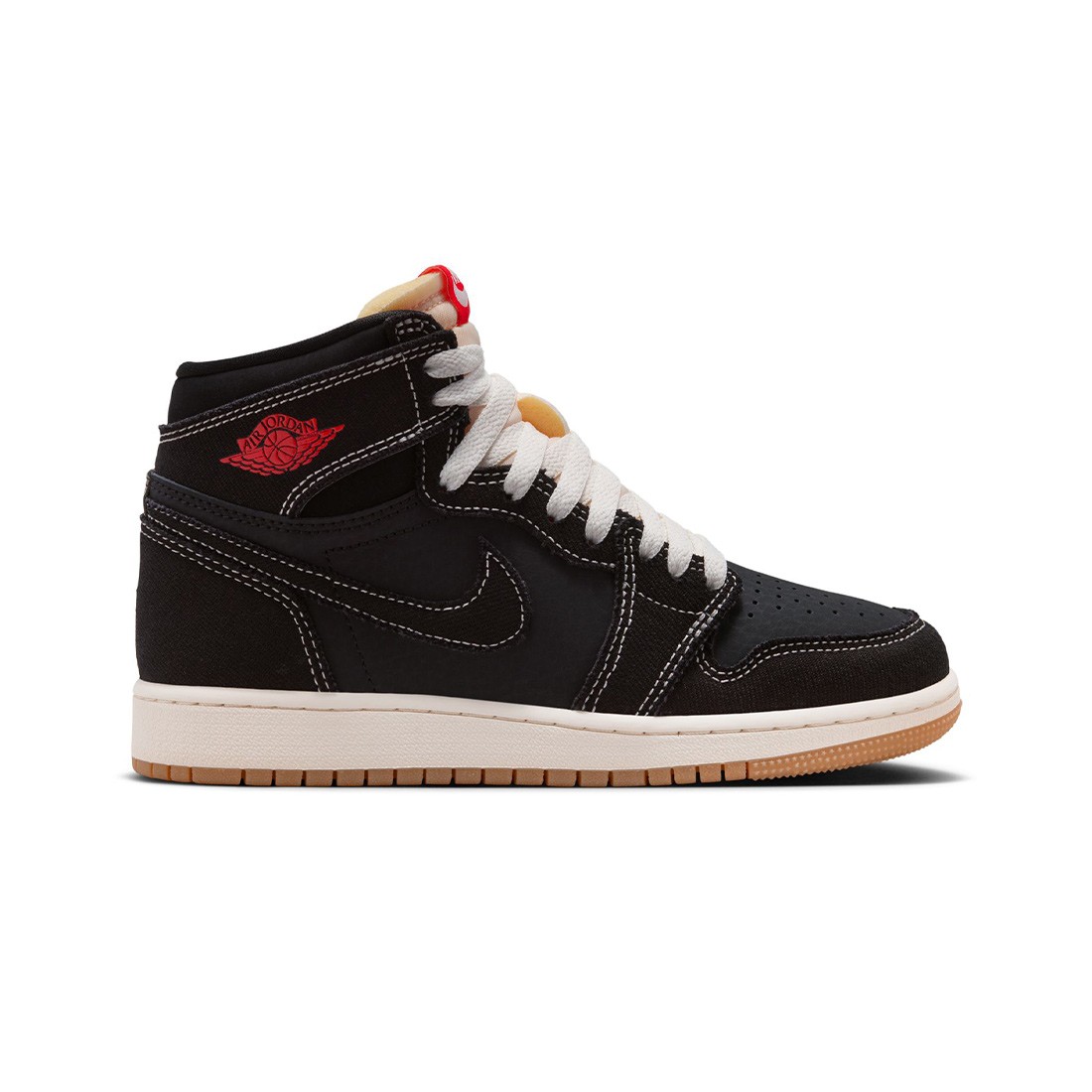 Air Jordan 1 Retro High Big Kids (black / university red-sail-gum med brown)
