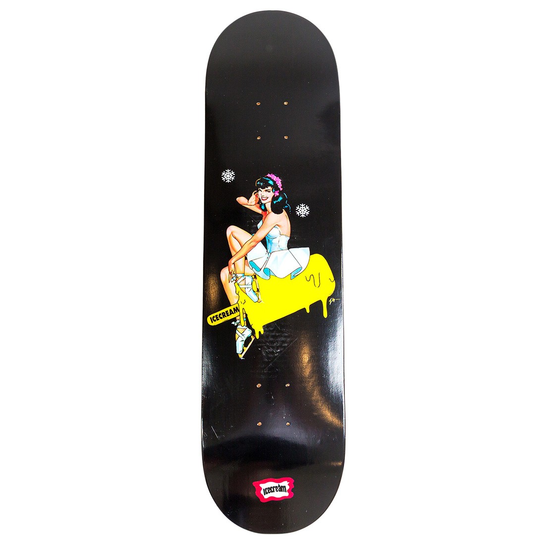 Ice Cream Pin Up Skateboard Deck (black)