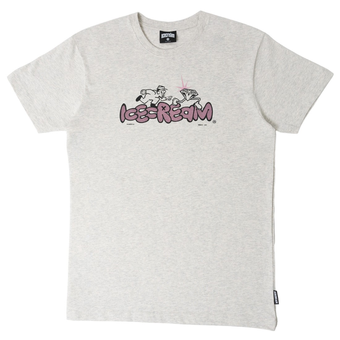 Ice Cream Men Chase Tee (white / heather gray)
