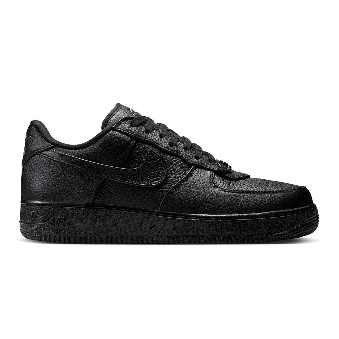 Nike Men Air Force 1 Low Retro Premium (black / black-metallic silver)