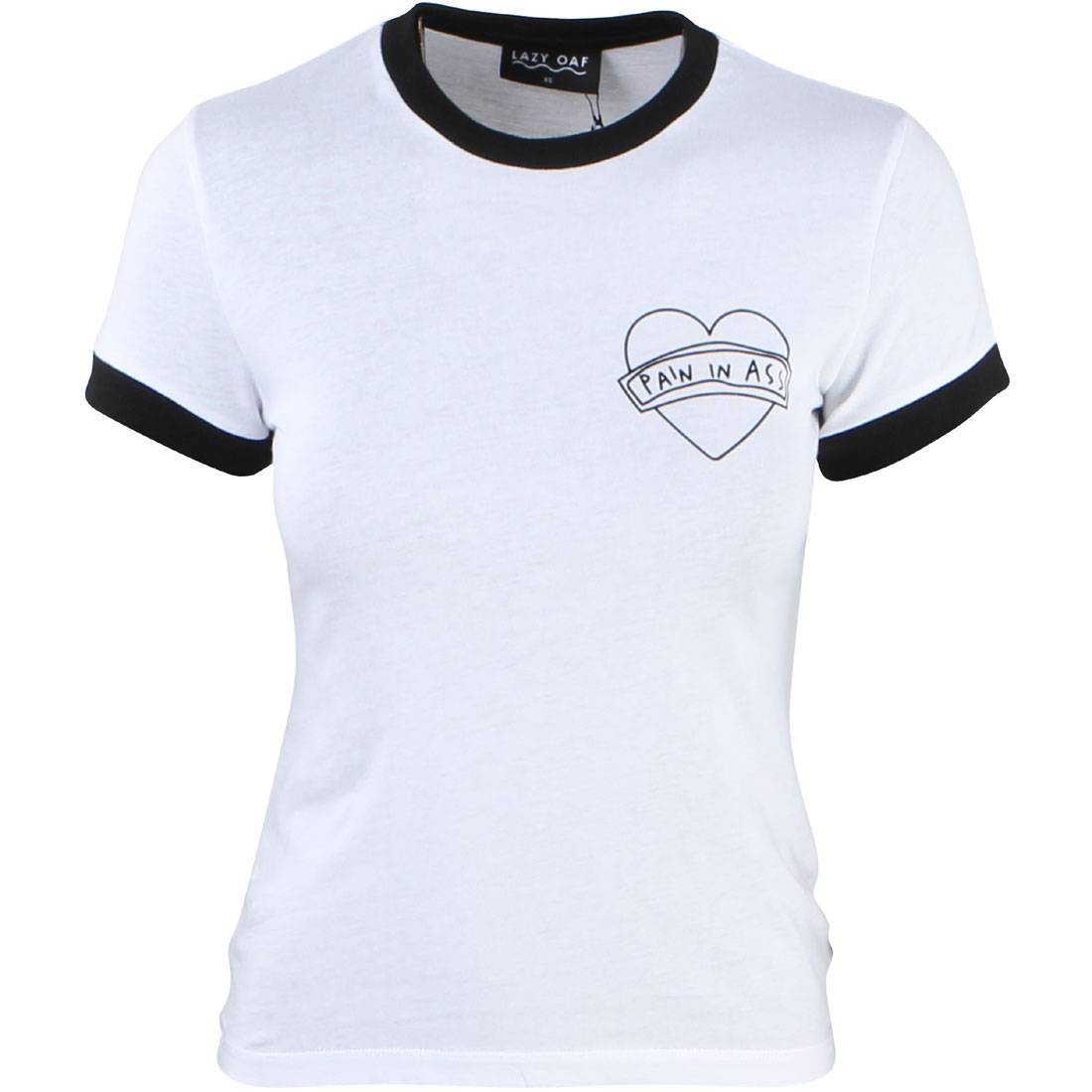 Lazy Oaf Women Pain In Ass Tee white