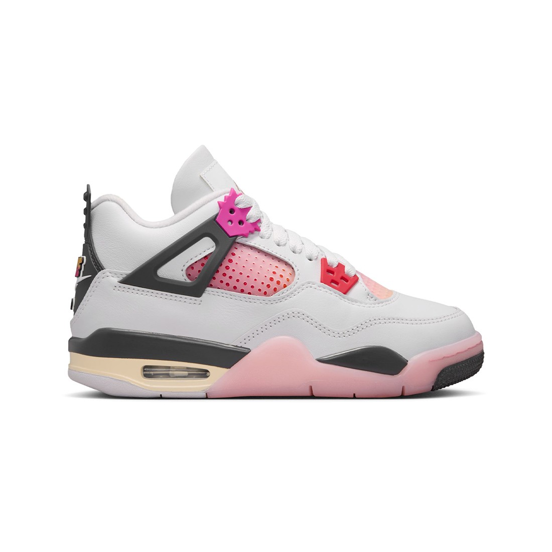 Air Jordan 4 Retro Big Kids Comic (off white / fire pink-anthracite)
