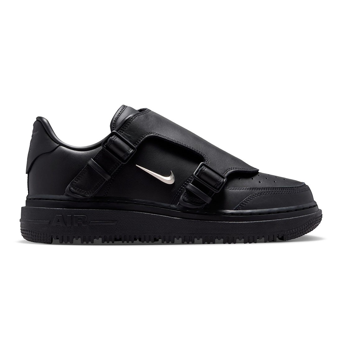 Nike Men Air Force 1 Luxe (black / metallic silver-anthracite)