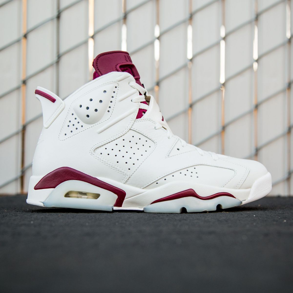 maroon white jordans