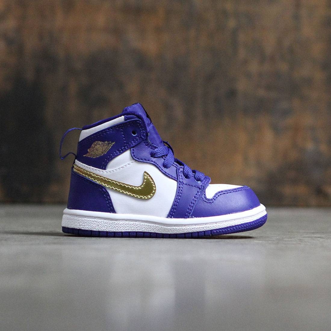 Air Jordan 1 Retro High (TD) Toddlers (deep royal blue / mtlc gold coin-white)