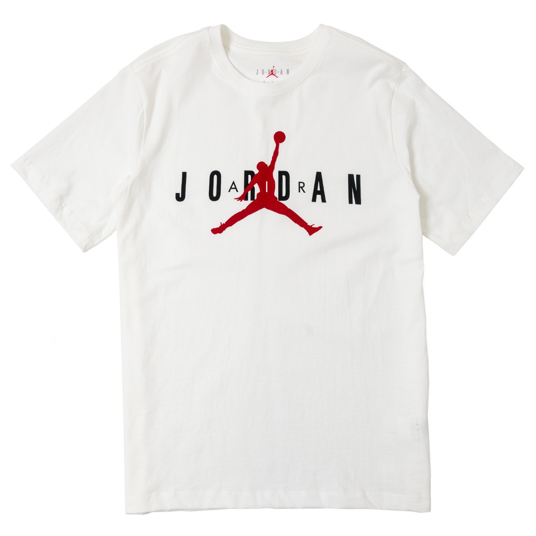 Jordan Air T-shirt White/Black/Gym Red Men's - US