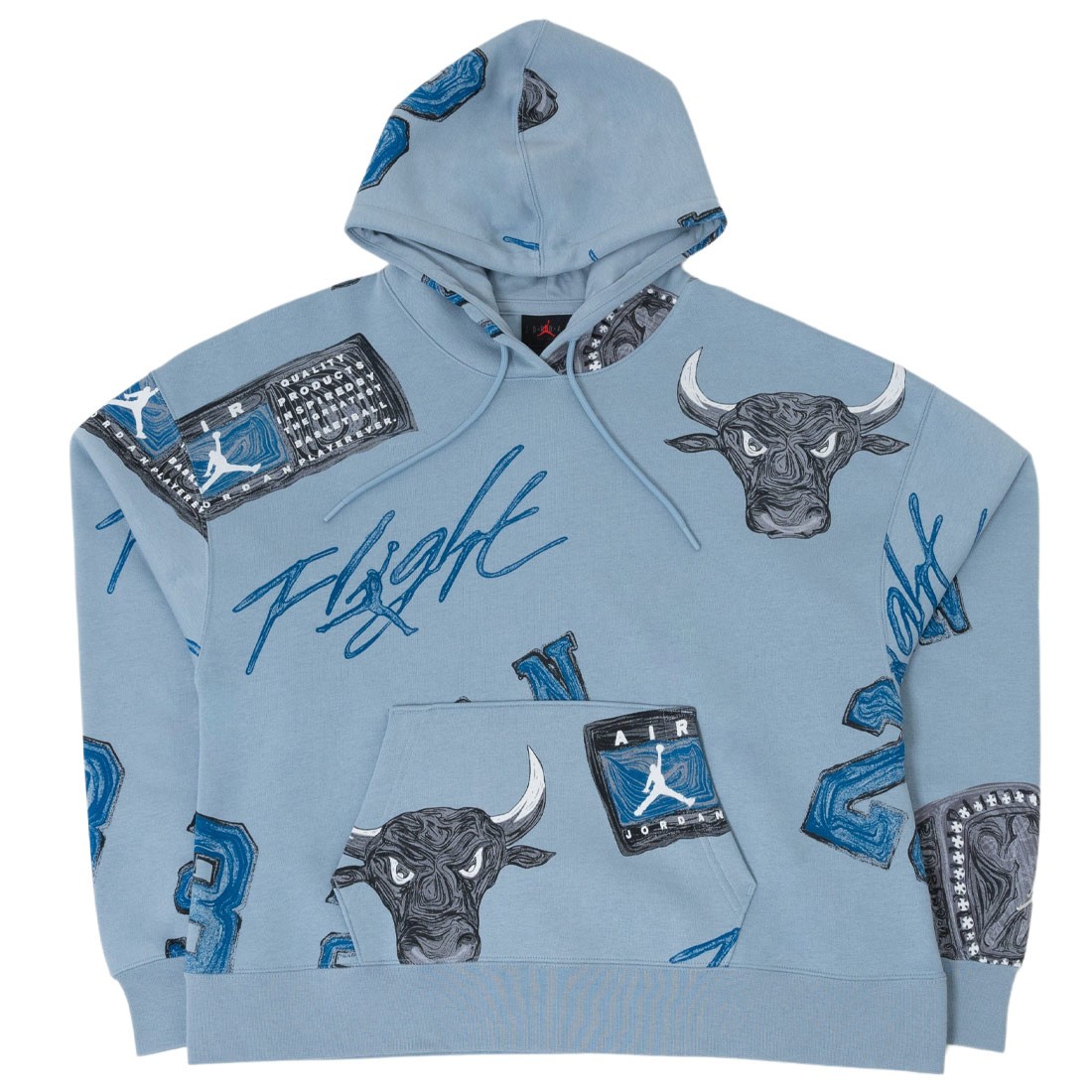 Jordan Women BRKLN AOP FLC Hoodie (blue grey / sail)