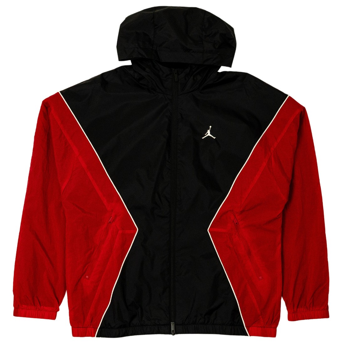 Jordan Men Brooklyn Hooded Draft Jacket (black / gym red / white / white)
