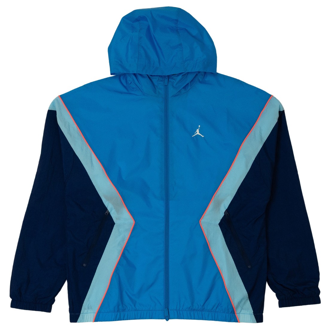 Jordan Men Brooklyn Hooded Draft Jacket (lt photo blue / blue void / hot lava / sail)