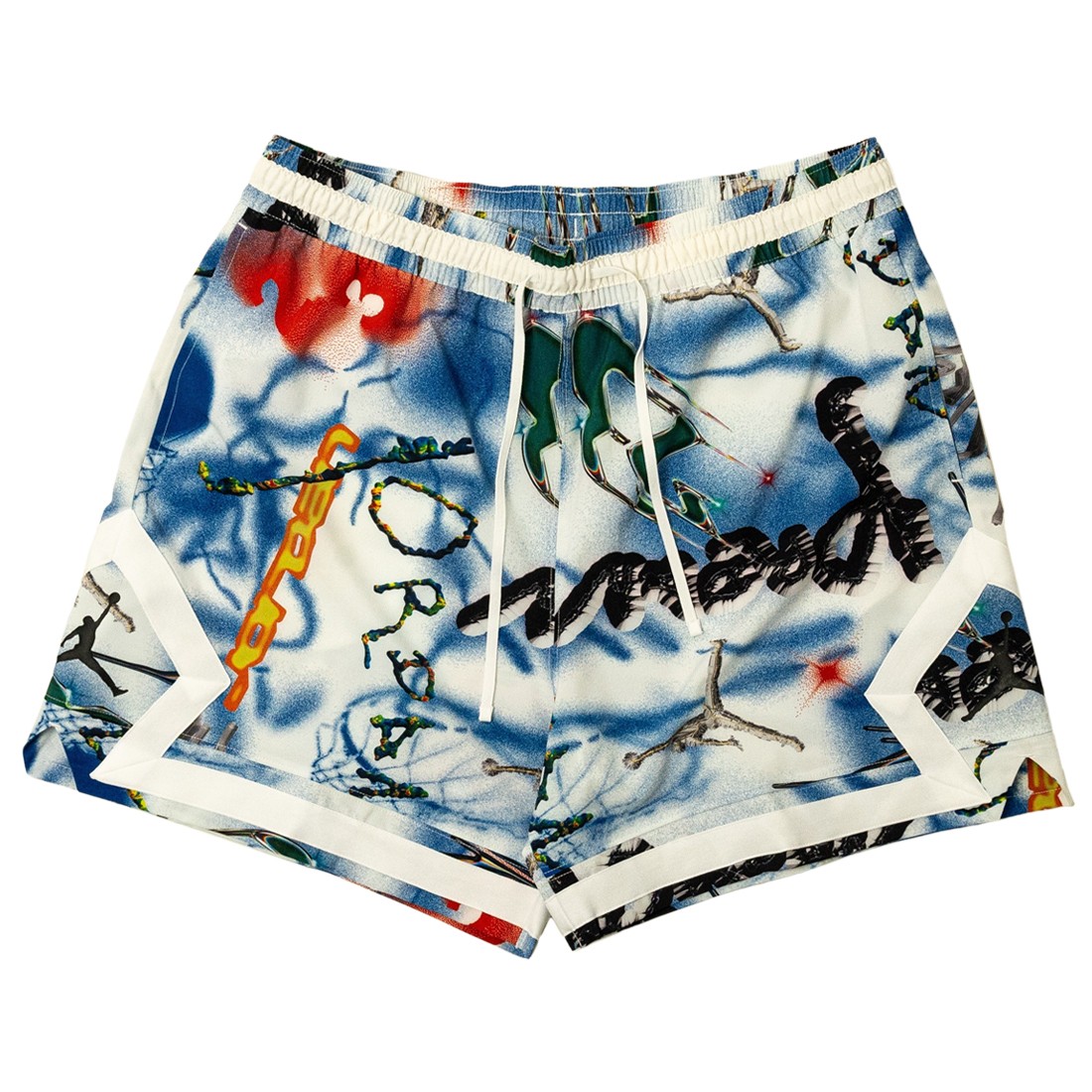 Jordan Men Sport Dri-FIT Woven Printed Diamond Shorts (white / black)