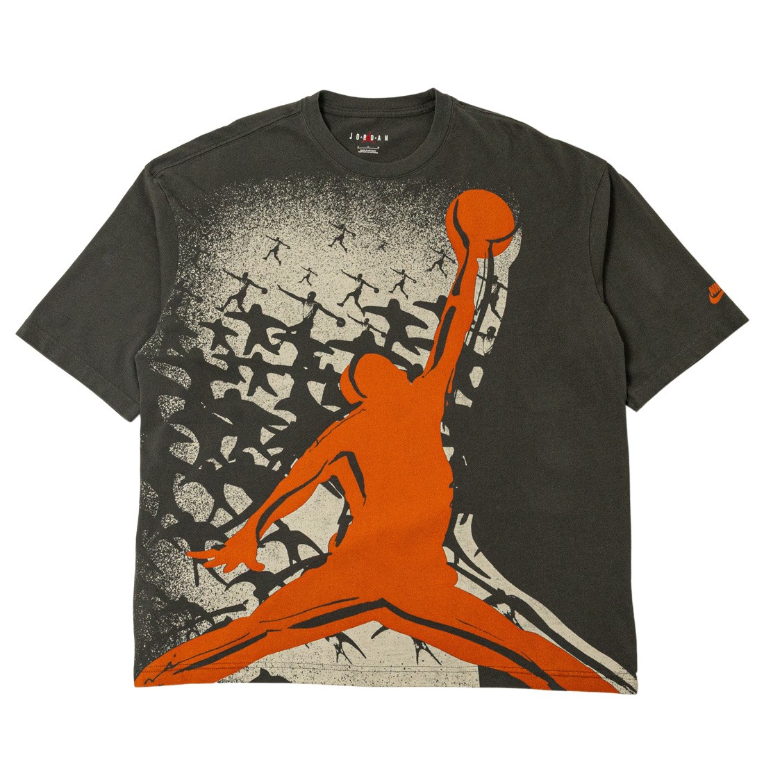 Jordan Men M J North Carolina Reissue Oversize Crew Neck Tee (iron grey / starfish / starfish)