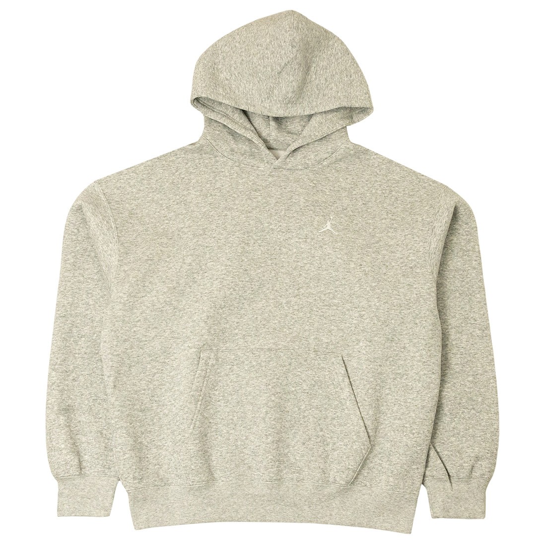 Jordan Men Brooklyn Fleece Oversized Full-Zip Hoodie (grey heather / white)