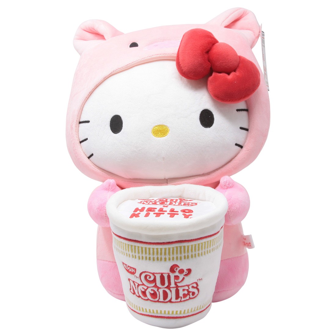 Kidrobot x Nissin Cup Noodles x Sanrio Hello Kitty Pork Cup Medium Plush (pink)