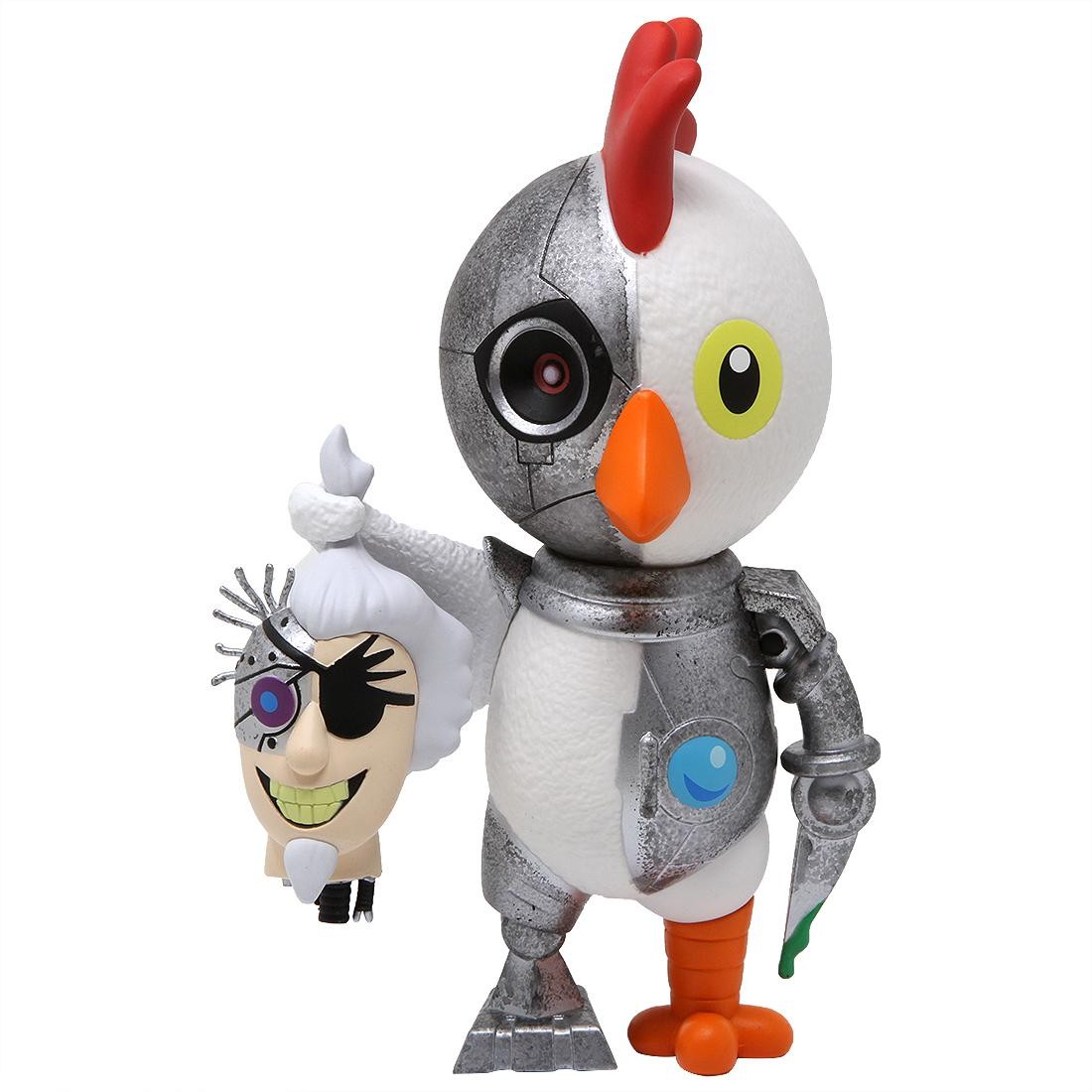 Kidrobot X Adult Swim Robot Chicken Vinyl Art Figure Silver White