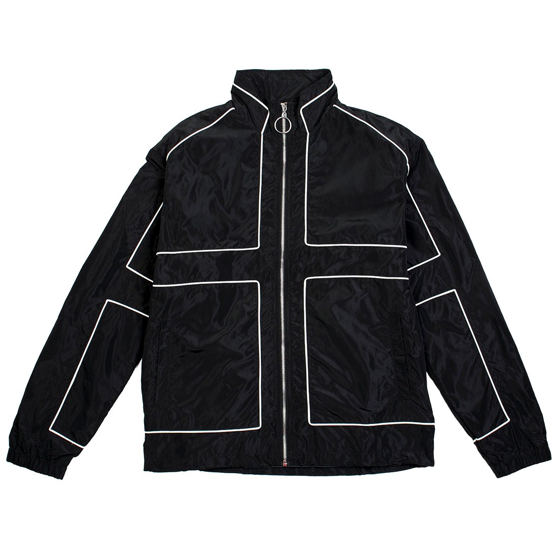 Lifted Anchors Men Vector Windbreaker Jacket (black)