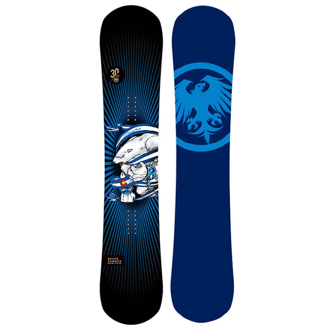 Never Summer 2021 Proto Synthesis DF 30th Anniversary Limited Edition Snowboard (multi)