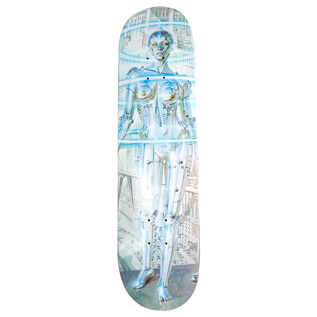 Medicom x SYNC x Hajime Sorayama Men Robot Skateboard Deck (silver)