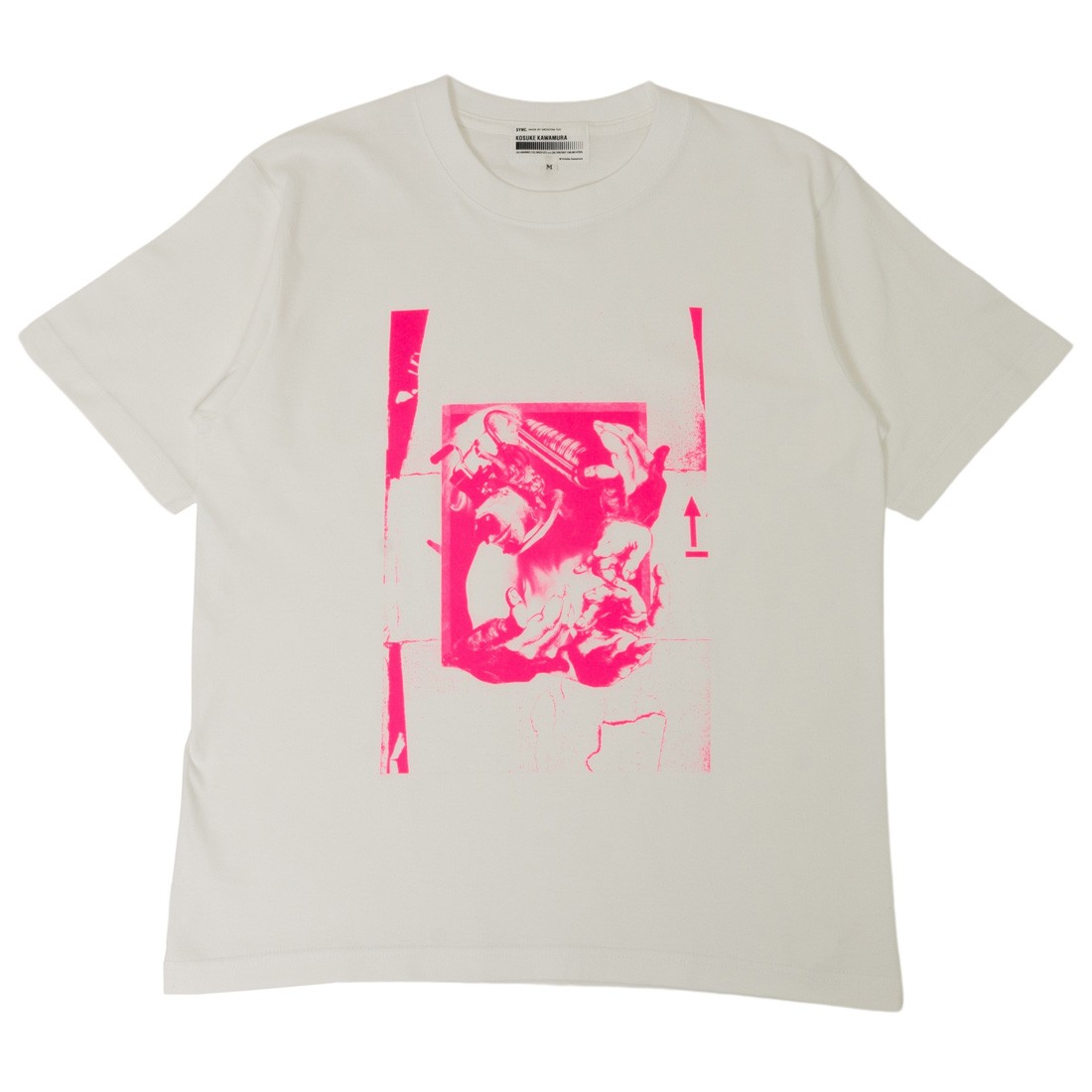 Medicom x SYNC Men Kosuke Kawamura Multiple Hands Tee (white / pink)