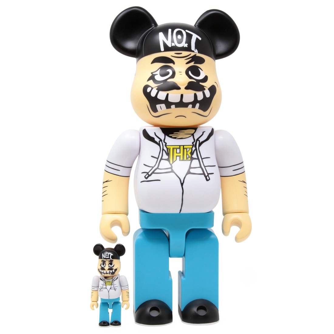 Medicom Anthrax Notman 100% 400% Bearbrick Figure Set (white)