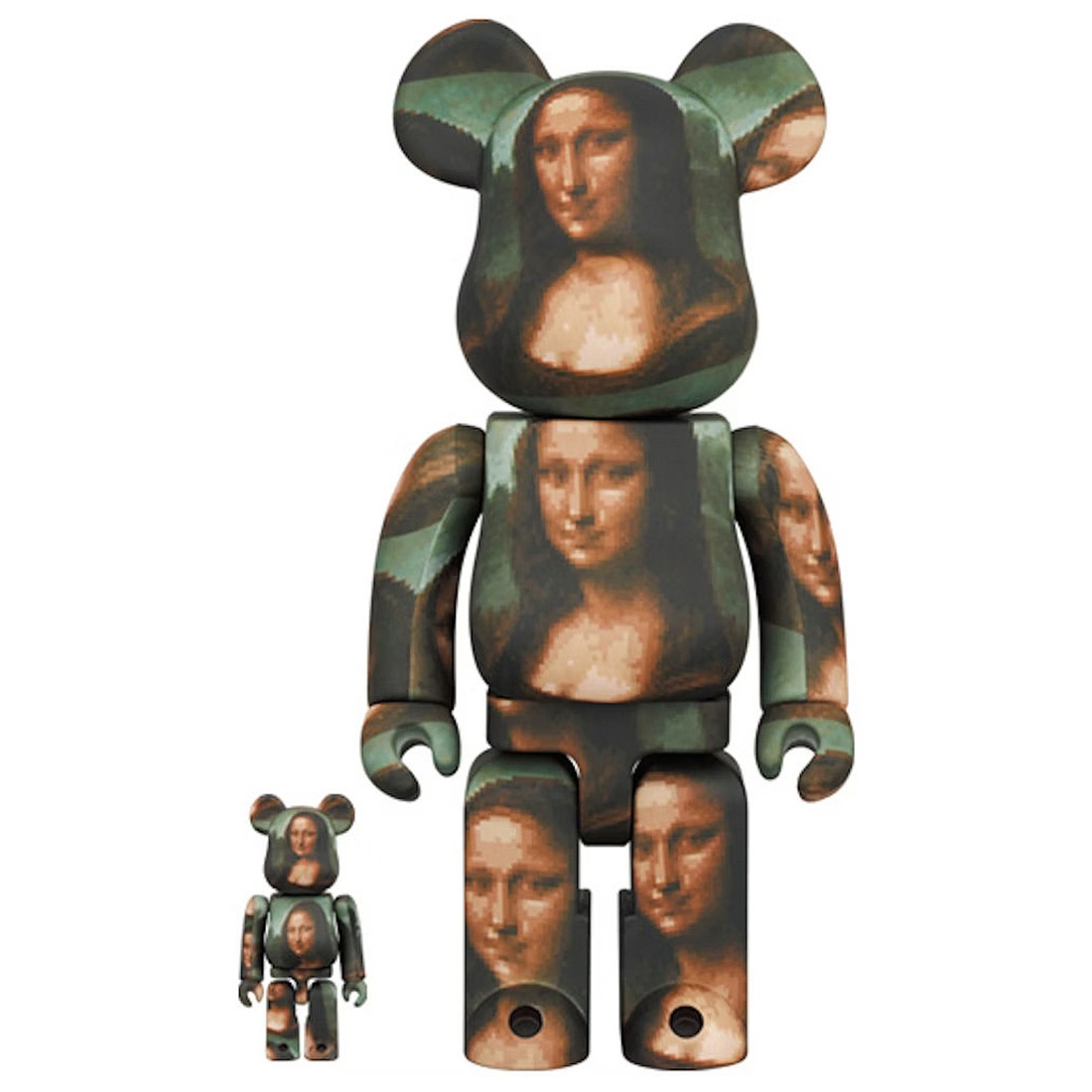 Medicom Bearbrick Mona Lisa Overdrive 100% 400% Figure (olive)