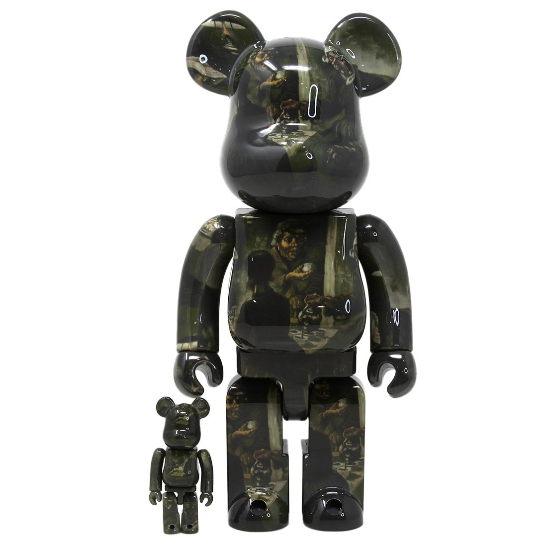 Medicom Bearbrick Van Gogh The Potato Eaters 100% & 400% (gray)