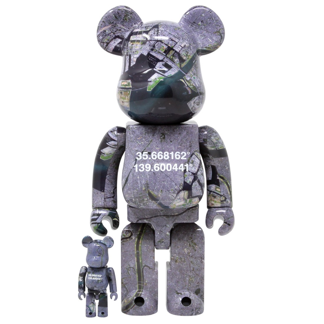 Medicom Benjamin Grant Overview Tokyo 100% 400% Bearbrick Figure Set (gray)