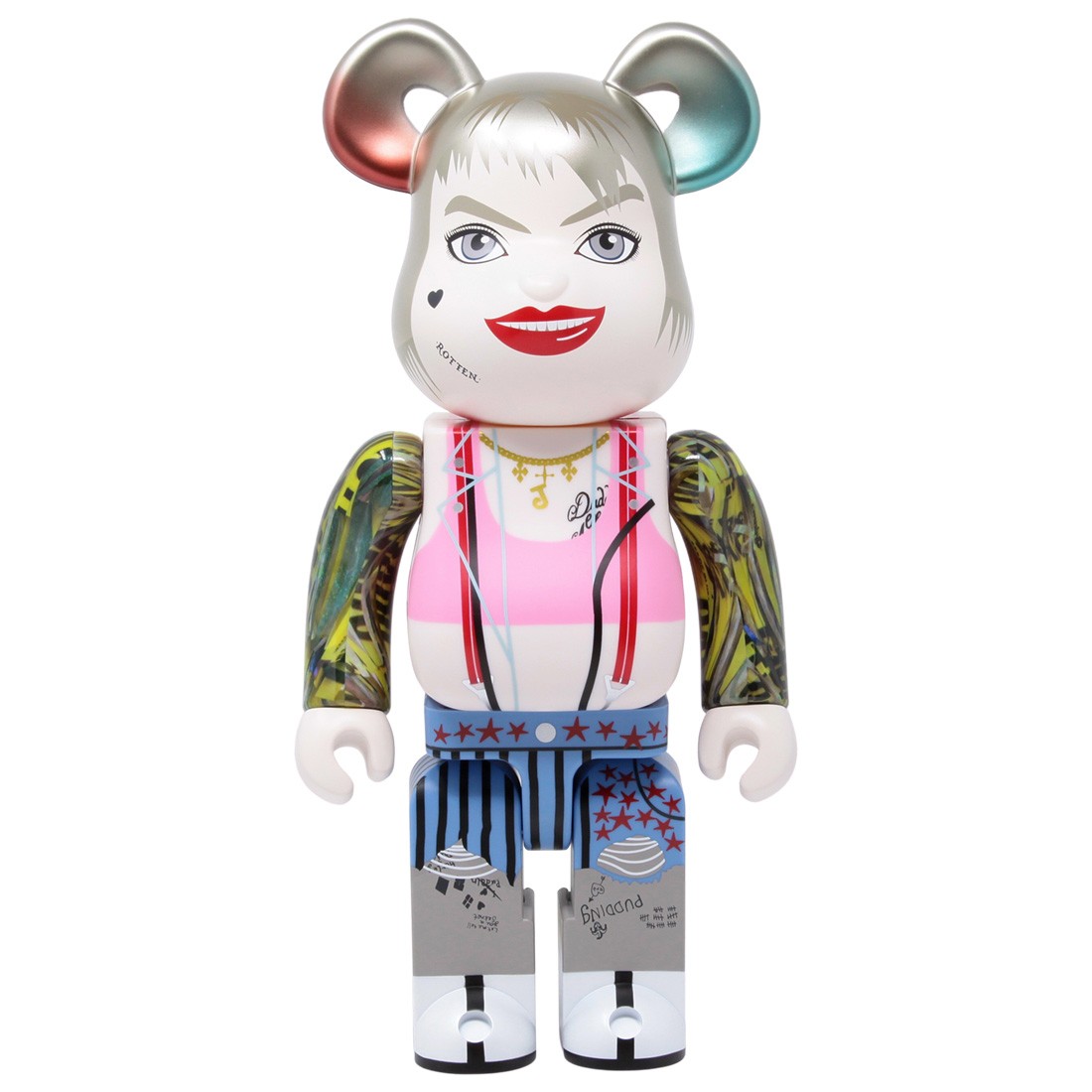 Medicom Birds Of Prey Harley Quinn 400% Bearbrick Figure (white)