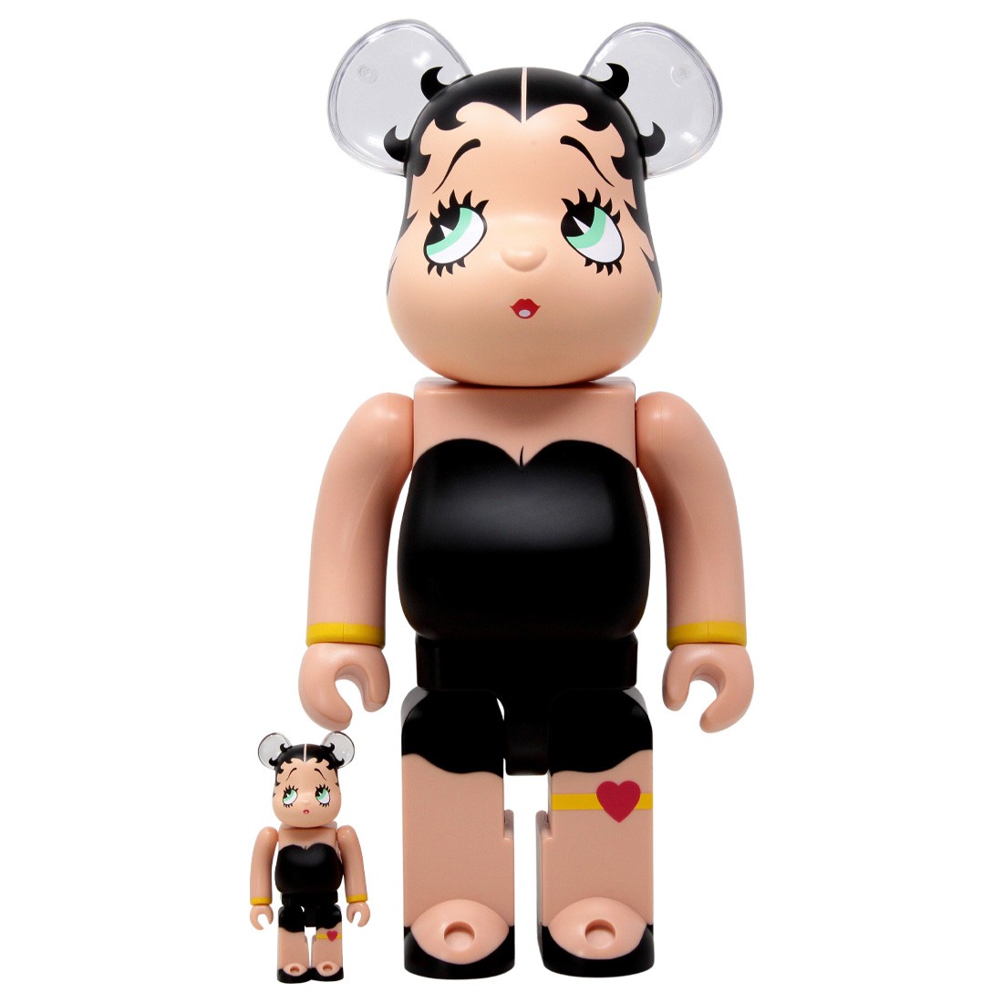 Medicom Betty Boop Black Ver. 100% 400% Bearbrick Figure Set black