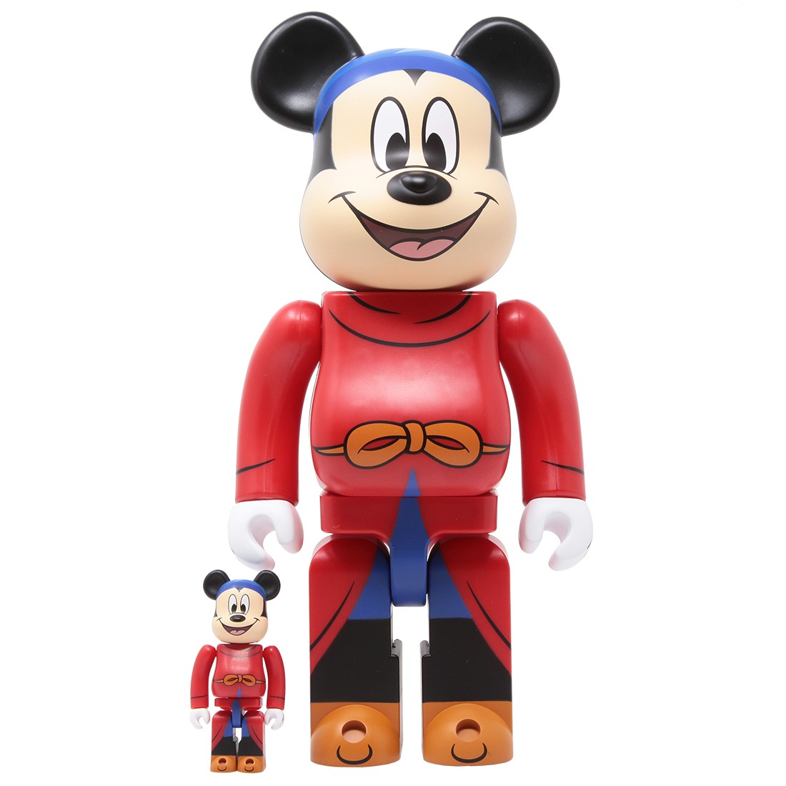 Medicom Disney Fantasia Mickey Mouse 100% 400% Bearbrick Figure Set (red)