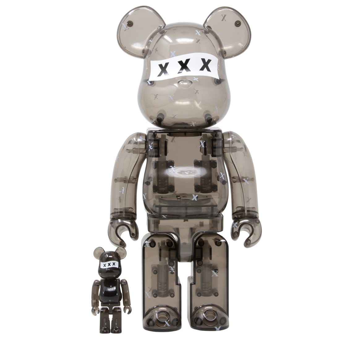 Medicom God Selection XXX Black Clear 100% 400% Bearbrick Figure