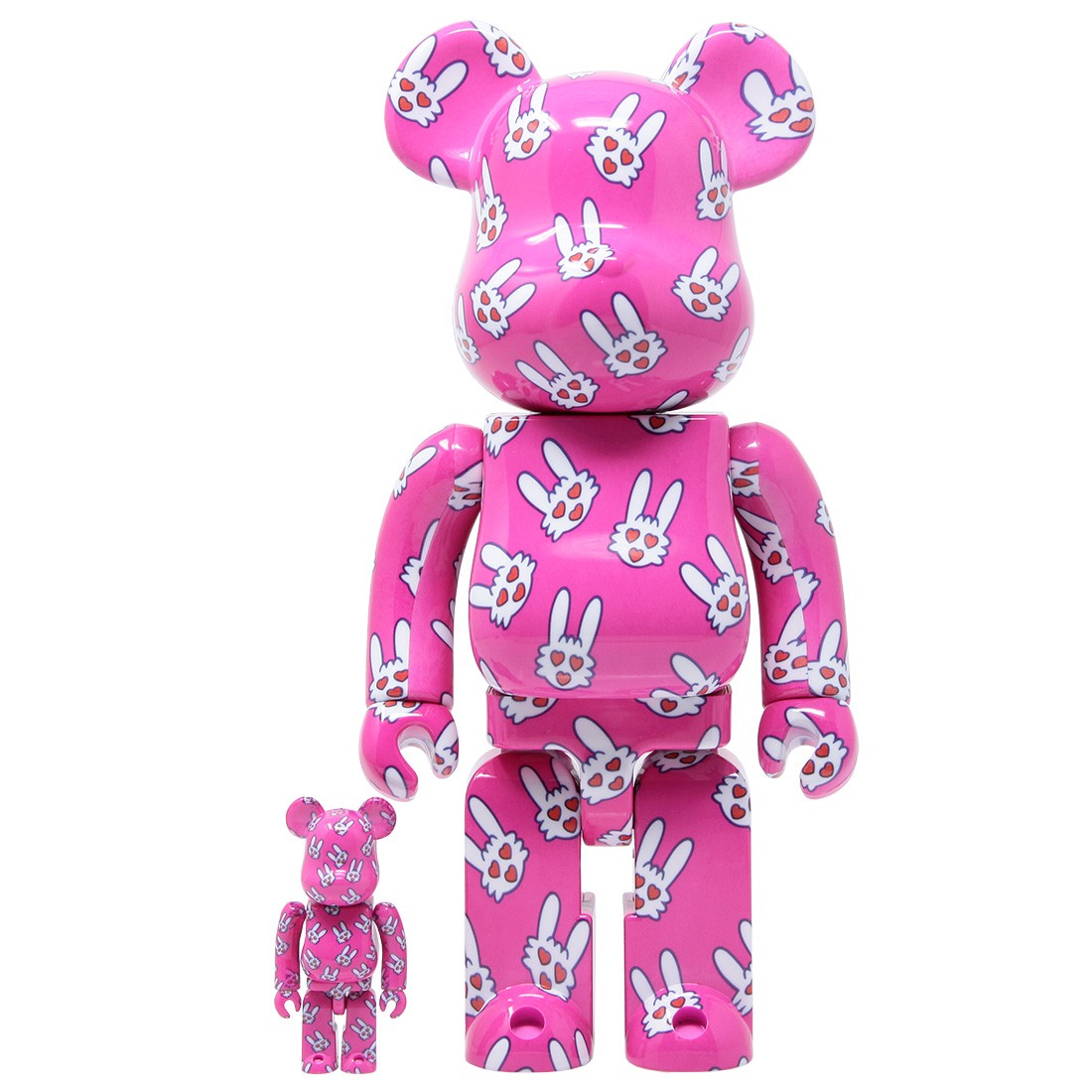 Medicom Hitohatausagi 100% 400% Bearbrick Figure Set pink