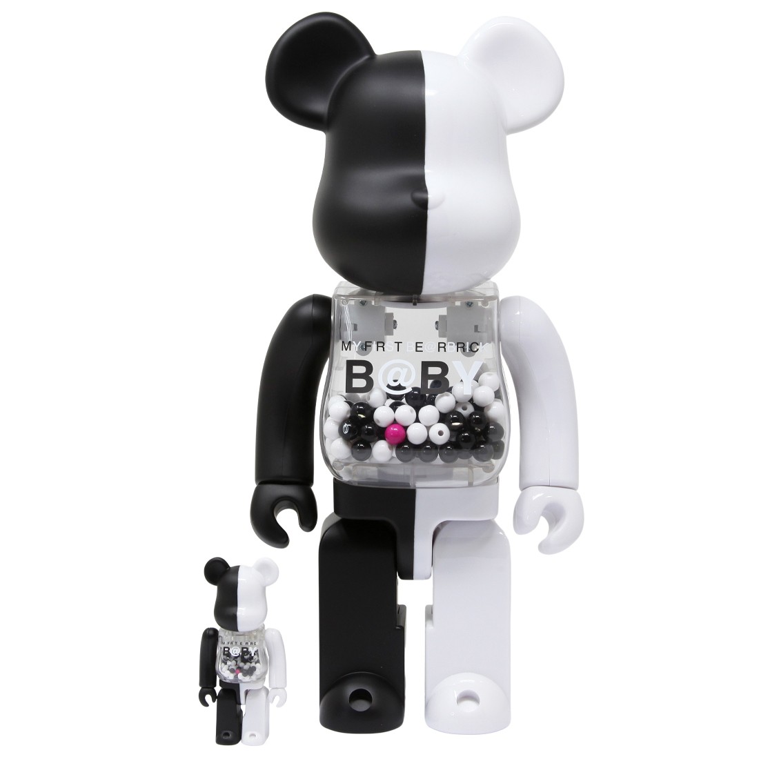 Medicom Bearbrick My First Bearbrick Baby Black And White Ver. 100% 400% Figure (black)