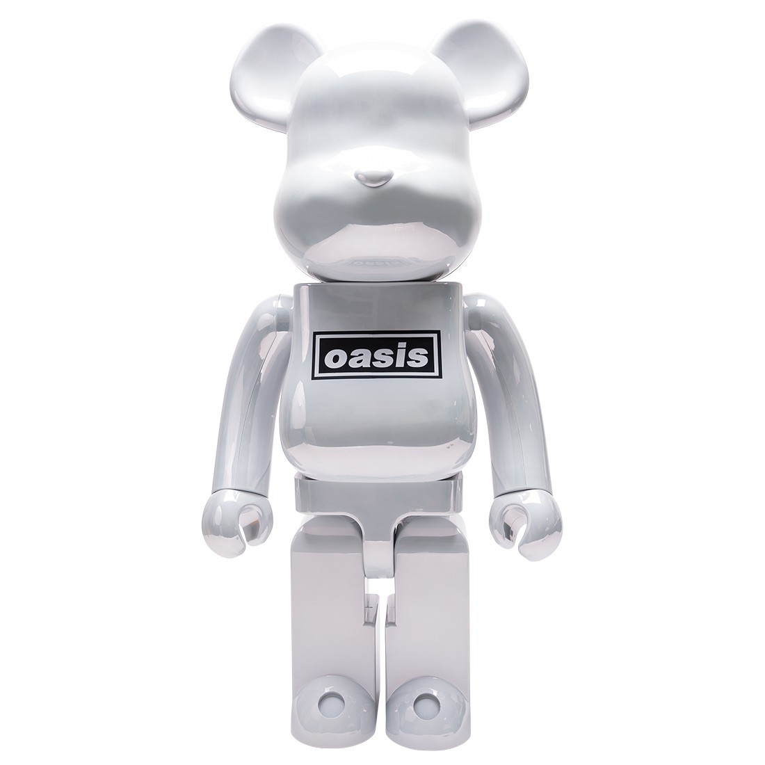 Medicom Oasis Merchandising White Chrome 1000% Bearbrick Figure white