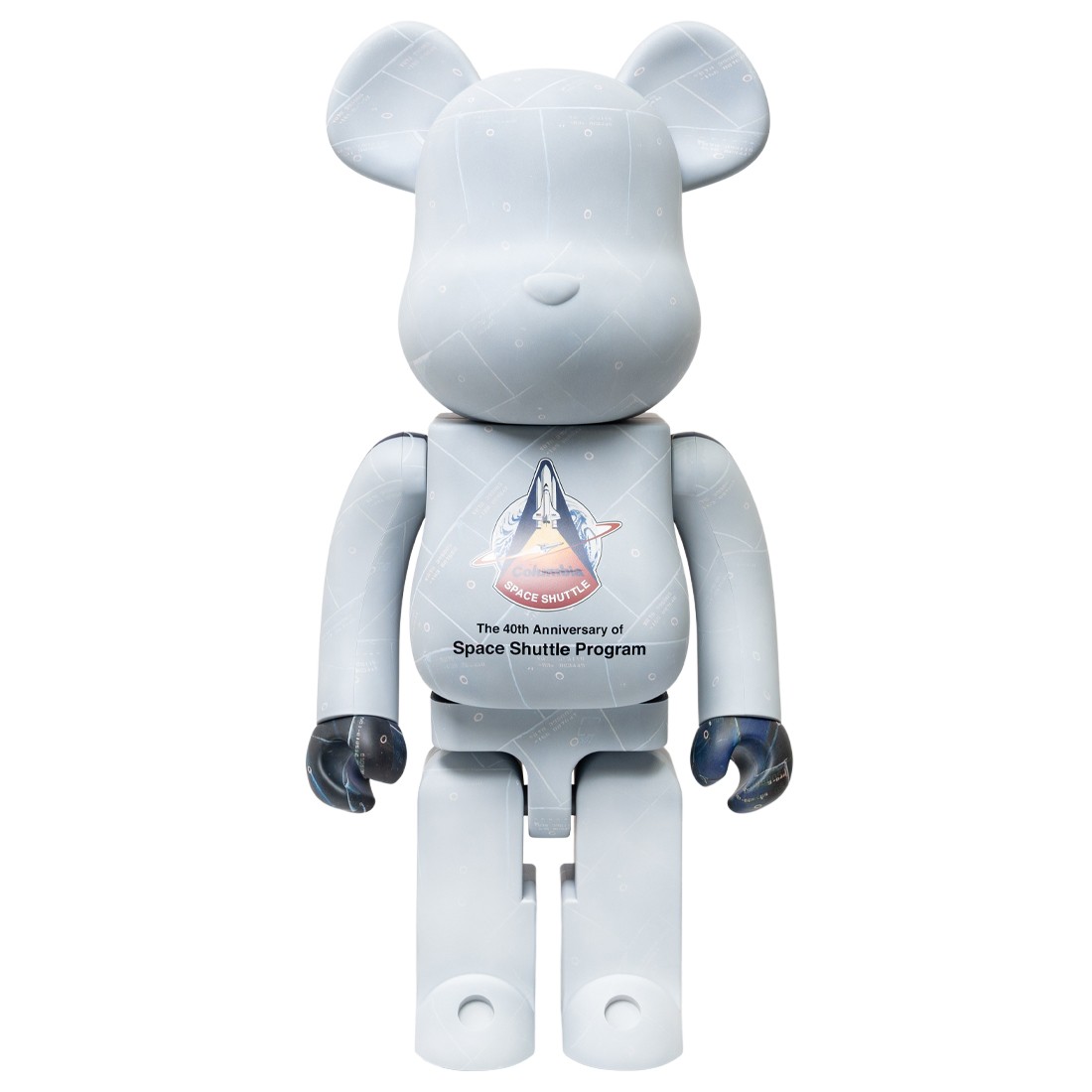 Medicom NASA Space Shuttle 1000% Bearbrick Figure (white)