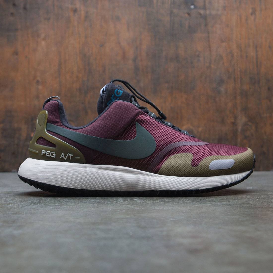 nike men air pegasus a pinnacle burgundy deep outdoor green rush