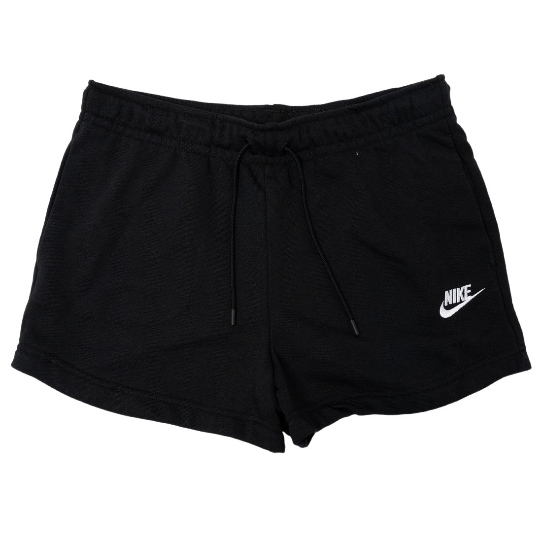 nike women sportswear essential french terry shorts black white