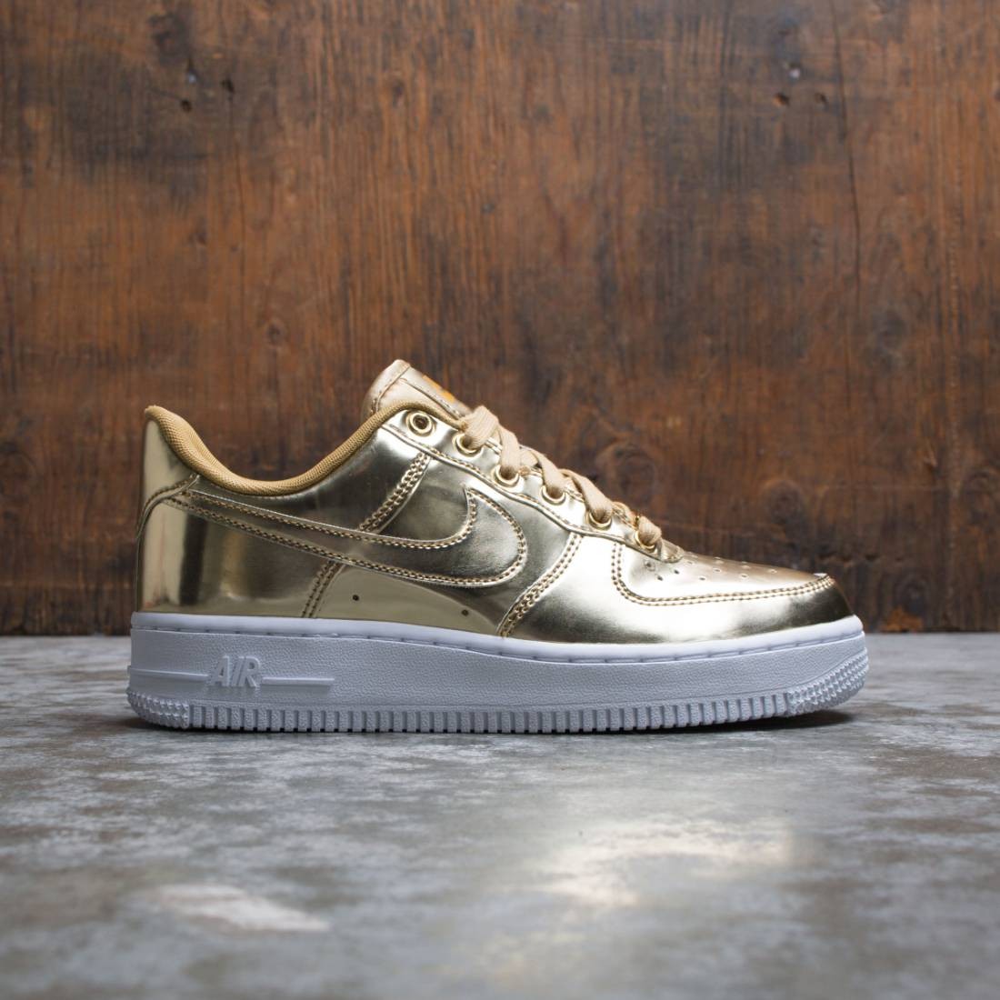 nike women air force 1 sp metallic gold club gold white