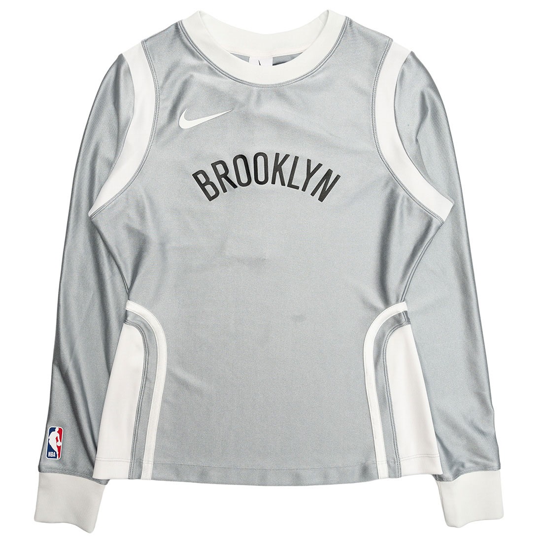 Nike Women W Nrg Ir Top Brooklyn Nets Long Sleeves Tee (lt smoke grey)