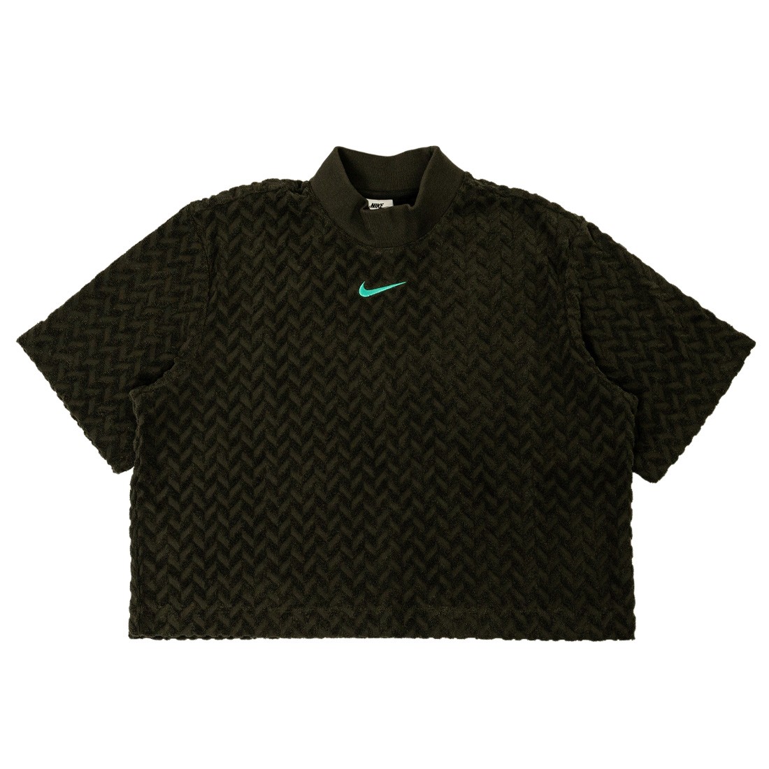Nike Women Sportswear Everyday Modern Fleece Tee (sequoia / light menta)