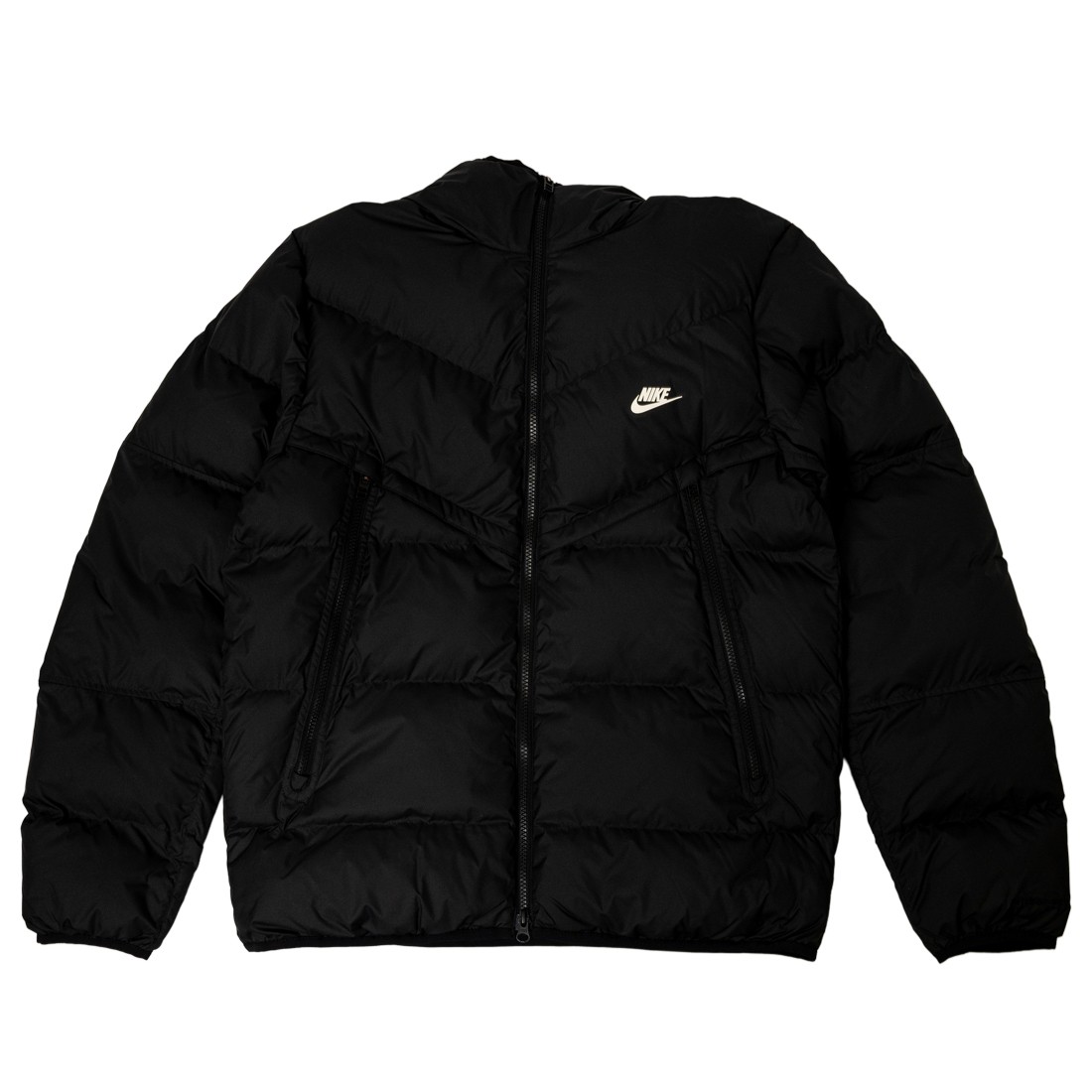 Nike hooded hotsell jacket black