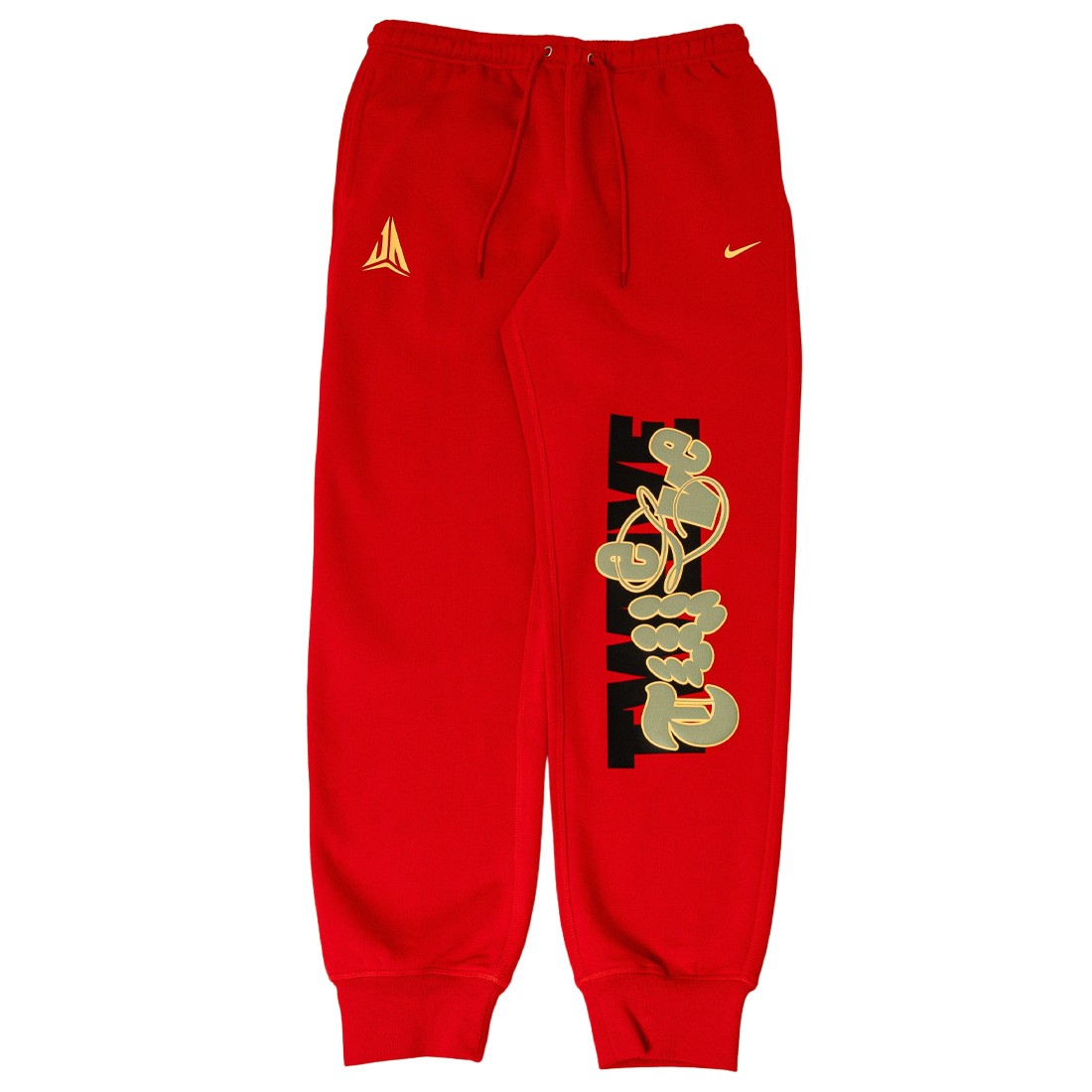 Nike Men Ja Club Fleece Basketball Jogger Pants (university red / celestial gold)