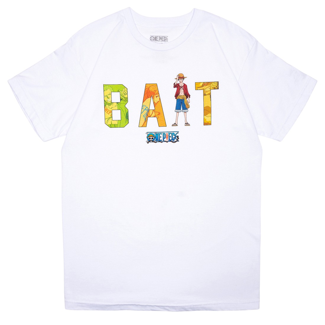 BAIT x One Piece Men BAIT Logo ft Luffy Tee (white)