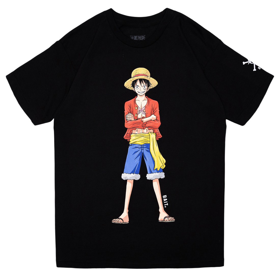 Cheap Urlfreeze Jordan Outlet x Mitchell And Ness Men Luffy Fist Up Tee (black)