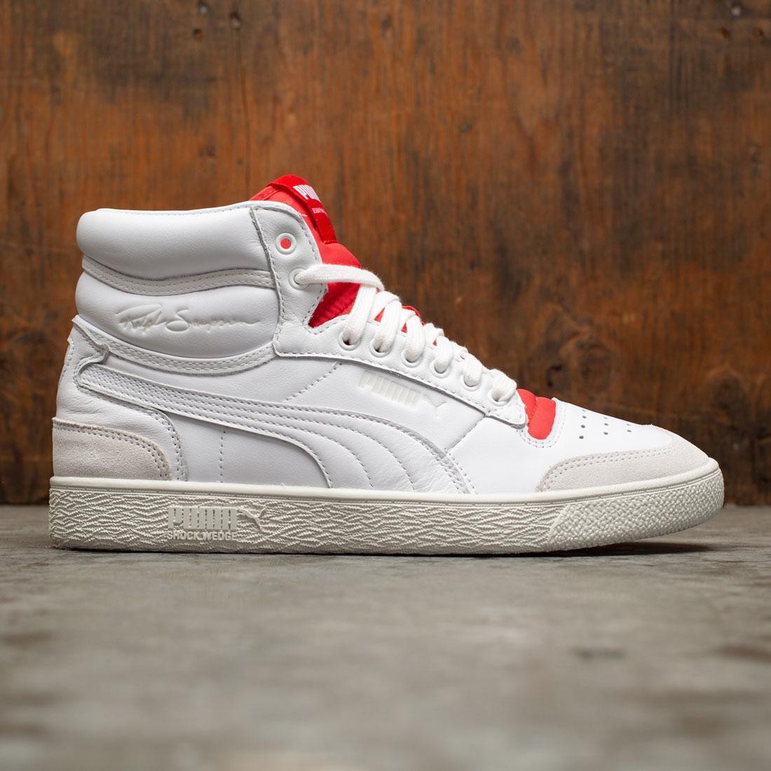 Puma Men Ralph Sampson Mid Rudolf Dassler Legacy Collection (white / high  risk red / vaporous gray)