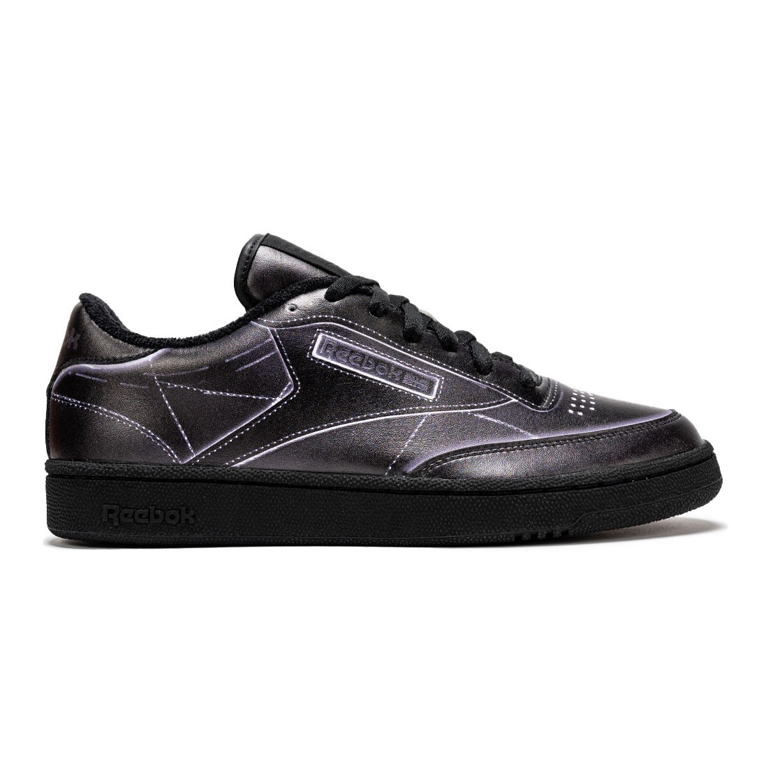 reebok x maison margiela men club c trompe l'oeil black true grey