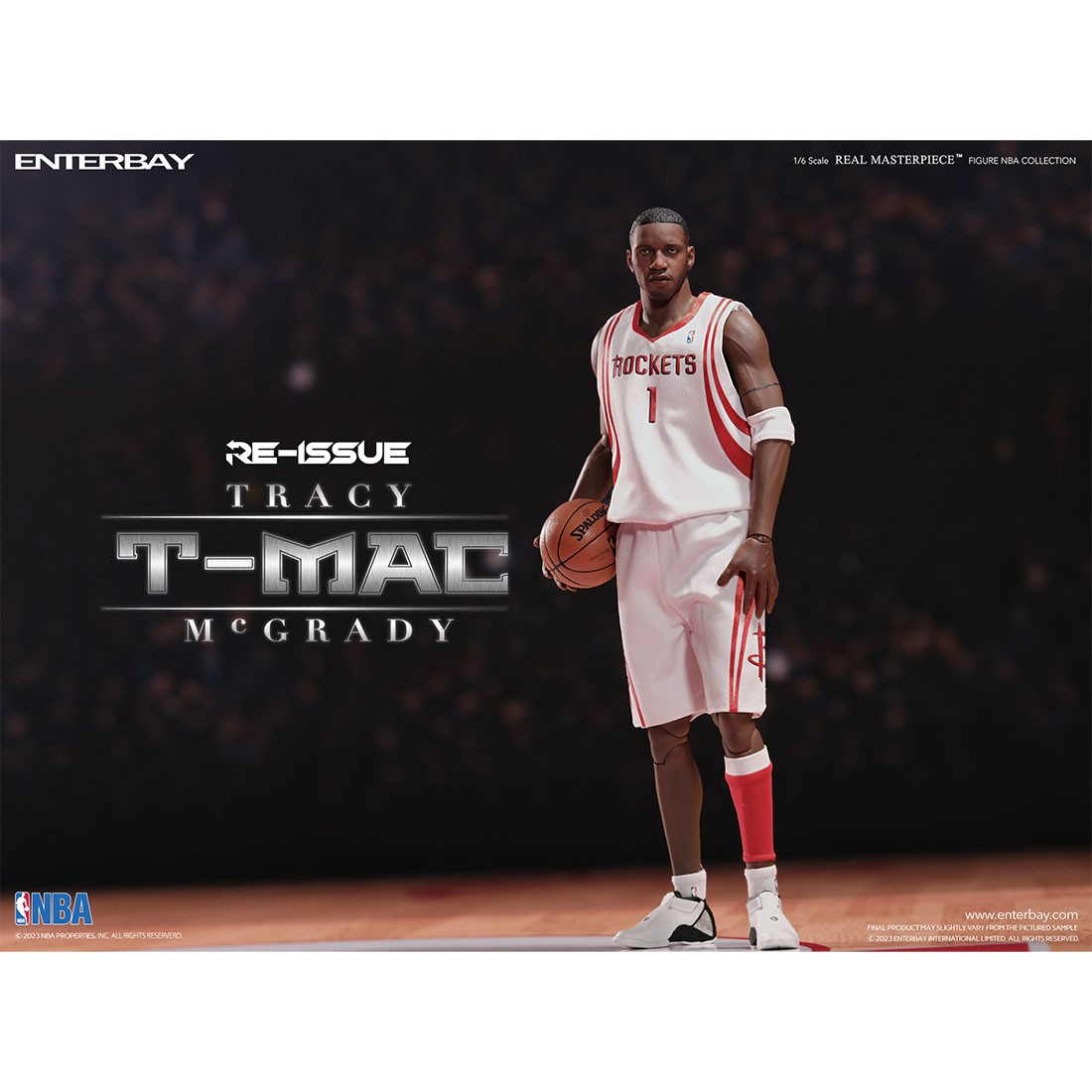 PREORDER - NBA x Enterbay Houston Rockets Tracy Mcgrady Real Masterpiece 1/6 Scale Figure (white)