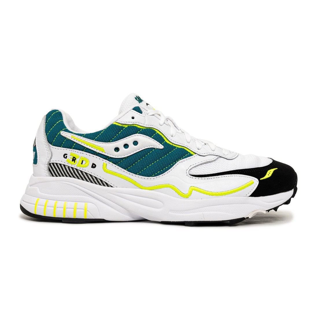 Saucony Men 3D Grid Hurricane white green