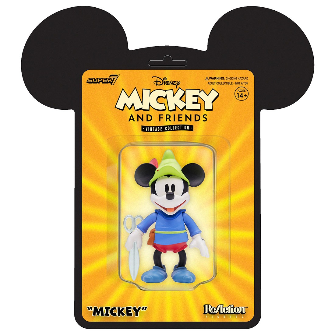 Super7 Disney Brave Little Tailor Mickey Mouse Figure yellow