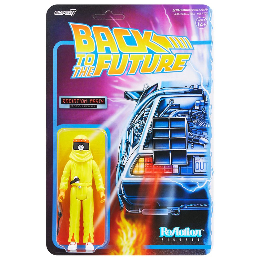 Super7 Back To The Future Radiation Marty Mcfly Reaction Figure (blue)