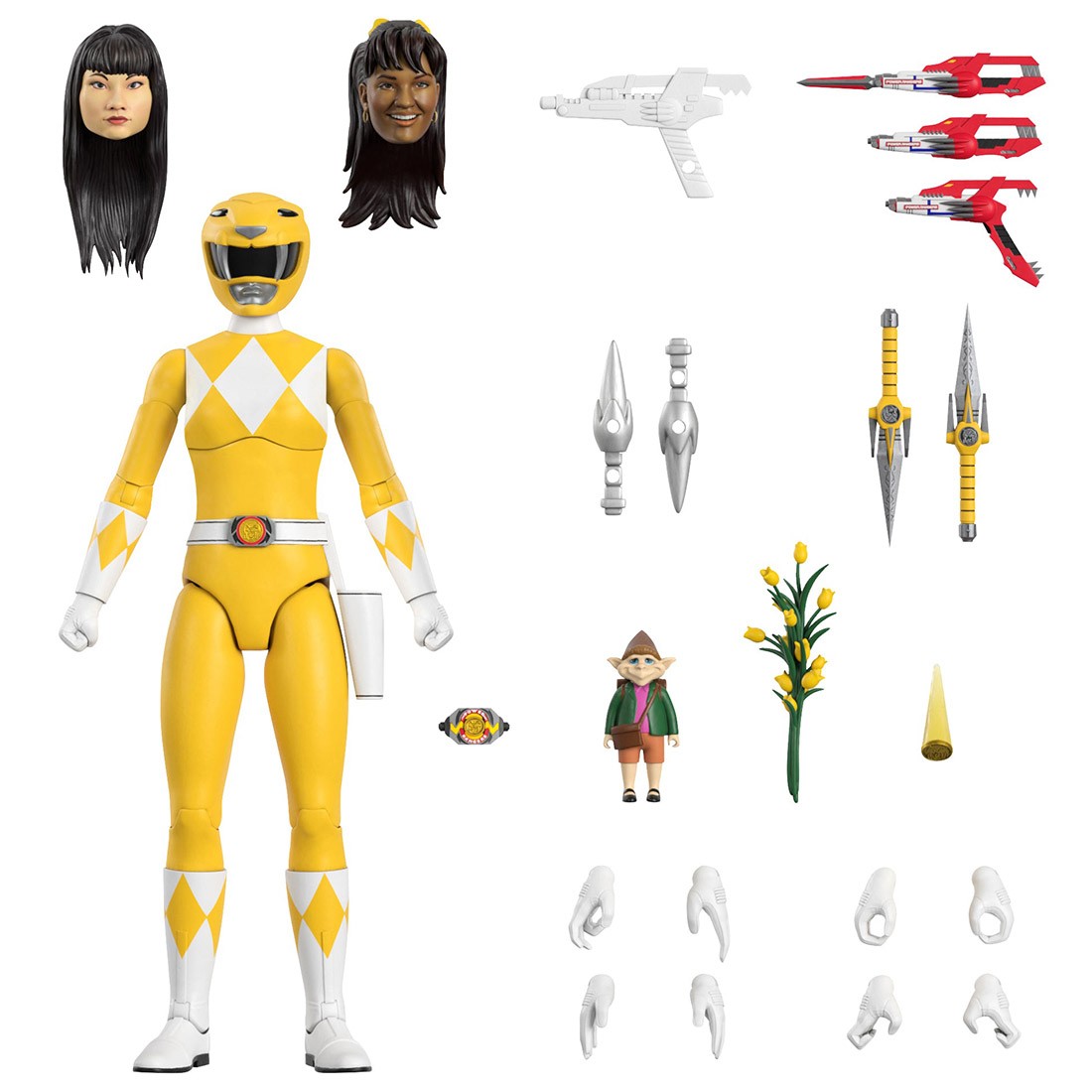 Super7 Mighty Morphin Power Rangers Ultimates Wave 1 Figure - Yellow Ranger (yellow)